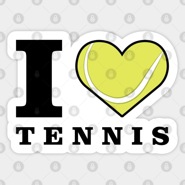 I Love Tennis Sticker by DesignWood-Sport